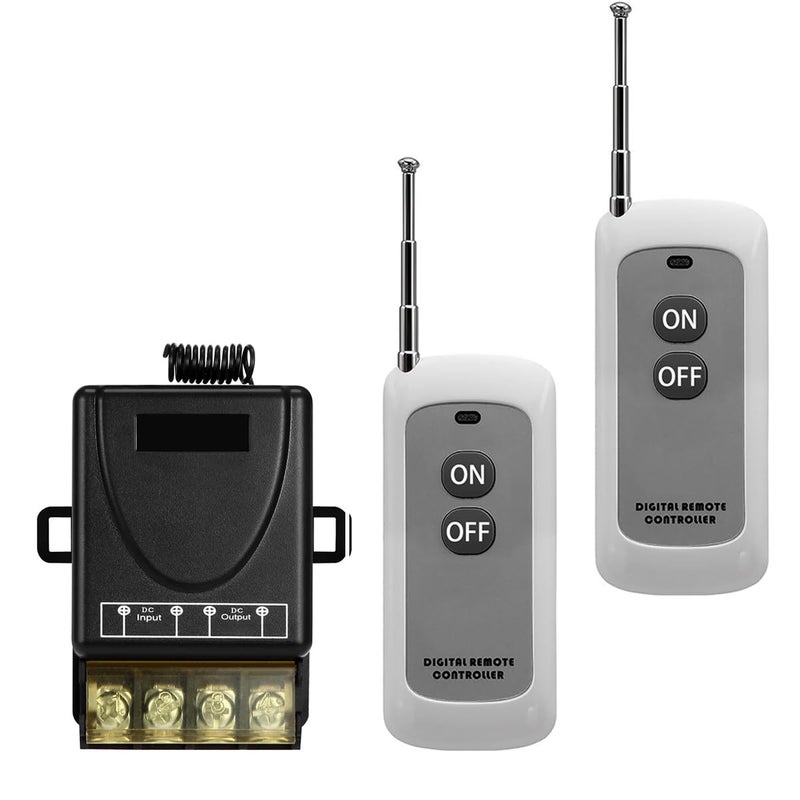 YETOR Remote Control Switch 12V,DC 12V/24V/ 40A Relay Wireless Switch with 984FT Long Range for Water Pump,Lamp,Motor,Fans,Anti-Theft Alarms, Security Systems. - Image 1